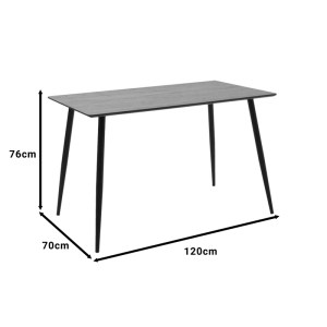 pak-200-001022-8 ΤΡΑΠΕΖΑΡΙΑ GASTON-CUBA PAKOWORLD ΣΕΤ 5ΤΕΜ PP-MDF ΣΕ ΜΑΥΡΗ-SONOMA ΑΠΟΧΡΩΣΗ 120X70X76ΕΚ