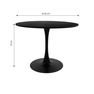 pak-200-001029-6 ΤΡΑΠΕΖΑΡΙΑ AURORA-BALOU I PAKOWORLD ΣΕΤ 5ΤΕΜ PP-MDF ΣΕ ΜΑΥΡΗ-ΦΥΣΙΚΟ ΑΠΟΧΡΩΣΗ Φ120X75ΕΚ