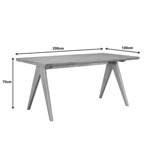 pak-200-001055-7 ΤΡΑΠΕΖΑΡΙΑ DITTA-WINSLOW II PAKOWORLD ΣΕΤ 5ΤΜΧ ΞΥΛΟ RUBBERWOOD ΣΕ ΑΝΟΙΧΤΟ ΚΑΡΥΔΙ ΧΡΩΜΑ 180X85X75ΕΚ