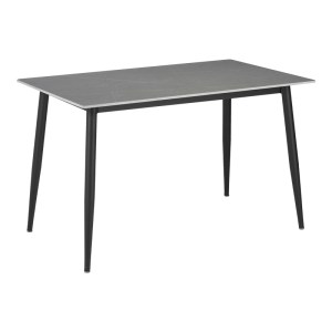 pak-200-001059-4 ΤΡΑΠΕΖΑΡΙΑ GUSTAS-BELLA PAKOWORLD ΣΕΤ 5ΤΜΧ ΓΚΡΙ ΜΑΡΜΑΡΟΥ SINTERED STONE-ΜΑΥΡΟ ΜΕΤΑΛΛΟ 120X60X75ΕΚ