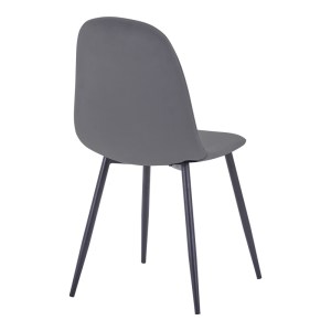 pak-200-001064-2 ΤΡΑΠΕΖΑΡΙΑ GUSTAS-BELLA E PAKOWORLD ΣΕΤ 5ΤΜΧ ΓΚΡΙ ΜΑΡΜΑΡΟΥ SINTERED STONE-ΜΑΥΡΟ ΜΕΤΑΛΛΟ 140X80X75ΕΚ