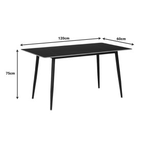 pak-200-001068-8 ΤΡΑΠΕΖΑΡΙΑ GUSTAS-BELLA PAKOWORLD ΣΕΤ 5ΤΜΧ ΓΚΡΙ ΜΕ ΜΑΥΡΟ ΜΑΡΜΑΡΟΥ 120X60X75ΕΚ