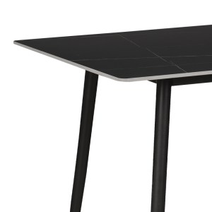 pak-200-001073-5 ΤΡΑΠΕΖΑΡΙΑ GUSTAS-BELLA PAKOWORLD ΣΕΤ 7ΤΜΧ ΑΝΘΡΑΚΙ ΜΕ ΜΑΥΡΟ ΜΑΡΜΑΡΟΥ 160X80X75ΕΚ