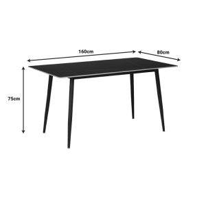 pak-200-001073-8 ΤΡΑΠΕΖΑΡΙΑ GUSTAS-BELLA PAKOWORLD ΣΕΤ 7ΤΜΧ ΑΝΘΡΑΚΙ ΜΕ ΜΑΥΡΟ ΜΑΡΜΑΡΟΥ 160X80X75ΕΚ