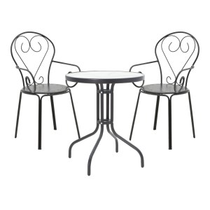 pak-200-001130 ΤΡΑΠΕΖΑΡΙΑ WATSON-MONASTY PAKOWORLD ΣΕΤ 3ΤΕΜ ΜΕΤΑΛΛΟ ΣΕ ΜΑΥΡΗ ΑΠΟΧΡΩΣΗ