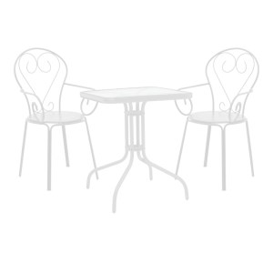 pak-200-001138 ΤΡΑΠΕΖΑΡΙΑ WATSON-MONASTY PAKOWORLD ΣΕΤ 3ΤΕΜ ΜΕΤΑΛΛΟ ΣΕ ΛΕΥΚΗ ΑΠΟΧΡΩΣΗ 70X70X70ΕΚ
