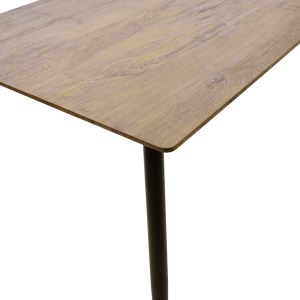 pak-200-001153-6 ΤΡΑΠΕΖΑΡΙΑ CUBA-PARKER PAKOWORLD ΣΕΤ 5ΤΕΜ MDF ΣΕ SONOMA-ΜΑΥΡΗ ΑΠΟΧΡΩΣΗ 120X70X76CM