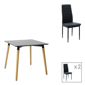 pak-200-001155 ΤΡΑΠΕΖΑΡΙΑ NATALI-PARKER PAKOWORLD ΣΕΤ 3ΤΕΜ MDF ΣΕ ΜΑΥΡΗ-ΦΥΣΙΚΗ ΑΠΟΧΡΩΣΗ 80X80X76CM