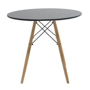 pak-200-001158-5 ΤΡΑΠΕΖΑΡΙΑ JULITA-PARKER PAKOWORLD ΣΕΤ 5ΤΕΜ MDF ΣΕ ΜΑΥΡΗ-ΦΥΣΙΚΗ ΑΠΟΧΡΩΣΗ Φ80X73CM