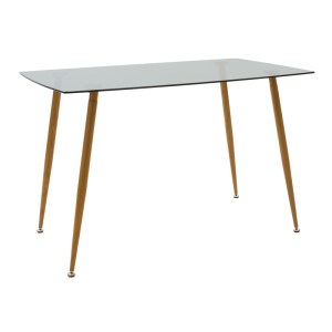 pak-200-001164-4 ΤΡΑΠΕΖΑΡΙΑ CHLOE-PARKER PAKOWORLD ΣΕΤ 5ΤΕΜ ΓΥΑΛΙΝΟ ΣΕ ΑΝΘΡΑΚΙ-ΦΥΣΙΚΗ ΑΠΟΧΡΩΣΗ 120X70X75ΕΚ