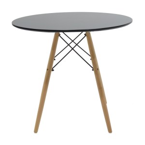 pak-200-001166-5 ΤΡΑΠΕΖΑΡΙΑ JULITA-CARON PAKOWORLD ΣΕΤ 5ΤΕΜ MDF ΣΕ ΜΑΥΡΗ-ΦΥΣΙΚΗ ΑΠΟΧΡΩΣΗ Φ80X76ΕΚ