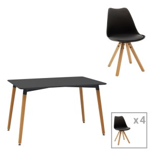 pak-200-001167 ΤΡΑΠΕΖΑΡΙΑ NATALI-CARON PAKOWORLD ΣΕΤ 5ΤΕΜ MDF ΣΕ ΜΑΥΡΗ-ΦΥΣΙΚΗ ΑΠΟΧΡΩΣΗ 120X80X76ΕΚ