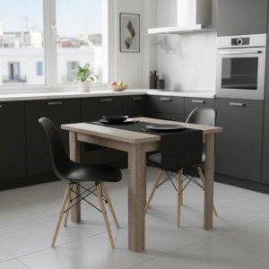 pak-200-001201 ΤΡΑΠΕΖΑΡΙΑ MANKA I-JULITA PAKOWORLD ΣΕΤ 3ΤΕΜ ΣΕ SONOMA TRUFFLE-ΜΑΥΡΗ ΑΠΟΧΡΩΣΗ 80X80X77ΕΚ