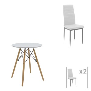 pak-200-001213 ΤΡΑΠΕΖΑΡΙΑ JULITA-PARKER PAKOWORLD ΣΕΤ 3ΤΕΜ MDF ΛΕΥΚΟ-ΠΟΔΙΑ ΦΥΣΙΚΟ Φ60X73ΕΚ