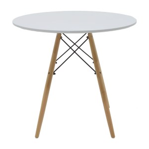 pak-200-001219-5 ΤΡΑΠΕΖΑΡΙΑ JULITA-CARON PAKOWORLD ΣΕΤ 5ΤΕΜ MDF ΛΕΥΚΟ-ΠΟΔΙΑ ΦΥΣΙΚΟ Φ80X73ΕΚ