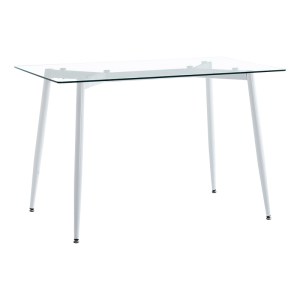 pak-200-001226-4 ΤΡΑΠΕΖΑΡΙΑ QUANA-BELLA PAKOWORLD ΣΕΤ 5ΤΕΜ ΓΥΑΛΙΝΟ 8ΧΙΛ ΔΙΑΦΑΝΟ-ΜΑΥΡΟ ΠΟΔΙ 120X70X75ΕΚ