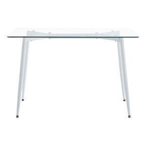 pak-200-001226-5 ΤΡΑΠΕΖΑΡΙΑ QUANA-BELLA PAKOWORLD ΣΕΤ 5ΤΕΜ ΓΥΑΛΙΝΟ 8ΧΙΛ ΔΙΑΦΑΝΟ-ΜΑΥΡΟ ΠΟΔΙ 120X70X75ΕΚ