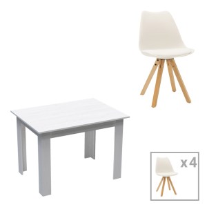pak-200-001234 ΤΡΑΠΕΖΑΡΙΑ MANKA-CARON PAKOWORLD ΣΕΤ 5ΤΕΜ ΣΕ ΛΕΥΚΗ ΑΠΟΧΡΩΣΗ 110X80X77ΕΚ