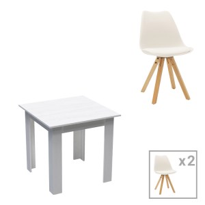 pak-200-001235 ΤΡΑΠΕΖΑΡΙΑ MANKA Ι-CARON PAKOWORLD ΣΕΤ 3ΤΕΜ ΣΕ ΛΕΥΚΗ ΑΠΟΧΡΩΣΗ 80X80X77ΕΚ