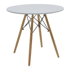 pak-200-001242-4 ΤΡΑΠΕΖΑΡΙΑ JULITA-GASTON ΣΕΤ 5ΤΕΜ PAKOWORLD MDF ΚΑΙ ΞΥΛΟ ΟΞΙΑΣ ΣΕ ΛΕΥΚΗ-ΦΥΣΙΚΗ ΑΠΟΧΡΩΣΗ Φ80X73ΕΚ