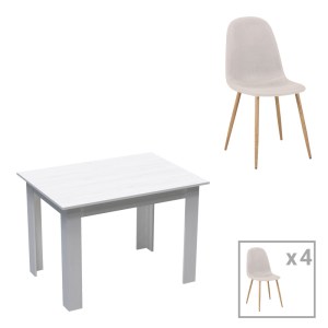 pak-200-001256 ΤΡΑΠΕΖΑΡΙΑ BELLA-MANKA PAKOWORLD ΣΕΤ 5ΤΕΜ ΣΕ ΛΕΥΚΗ ΑΠΟΧΡΩΣΗ 110X80X77ΕΚ