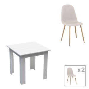 pak-200-001257 ΤΡΑΠΕΖΑΡΙΑ BELLA-MANKA PAKOWORLD ΣΕΤ 3ΤΕΜ ΣΕ ΛΕΥΚΗ ΑΠΟΧΡΩΣΗ 80X80X77ΕΚ