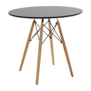 pak-200-001258-4 ΤΡΑΠΕΖΑΡΙΑ JULITA-NOOR PAKOWORLD ΣΕΤ 5ΤΕΜ MDF ΜΑΥΡΟ-ΠΟΔΙΑ ΦΥΣΙΚΟ Φ80X73ΕΚ