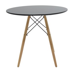 pak-200-001258-5 ΤΡΑΠΕΖΑΡΙΑ JULITA-NOOR PAKOWORLD ΣΕΤ 5ΤΕΜ MDF ΜΑΥΡΟ-ΠΟΔΙΑ ΦΥΣΙΚΟ Φ80X73ΕΚ