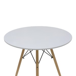 pak-200-001271-6 ΤΡΑΠΕΖΑΡΙΑ JULITA-NOOR PAKOWORLD ΣΕΤ 5ΤΕΜ MDF ΛΕΥΚΟ-ΜΠΕΖ-ΦΥΣΙΚΟ Φ80X73ΕΚ