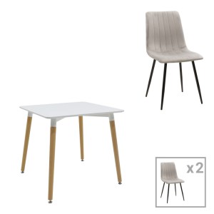 pak-200-001275 ΤΡΑΠΕΖΑΡΙΑ NATALI-NOOR PAKOWORLD ΣΕΤ 3ΤΕΜ  MDF ΛΕΥΚΟ-ΓΚΡΙ-ΠΟΔΙΑ ΦΥΣΙΚΟ 80X80X76ΕΚ