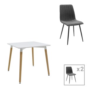pak-200-001287 ΤΡΑΠΕΖΑΡΙΑ NATALI-NOOR PAKOWORLD ΣΕΤ 3ΤΕΜ  MDF ΛΕΥΚΟ-ΑΝΘΡΑΚΙ-ΠΟΔΙΑ ΦΥΣΙΚΟ 80X80X76ΕΚ