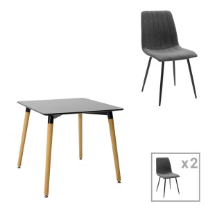 pak-200-001288 ΤΡΑΠΕΖΑΡΙΑ NATALI-NOOR PAKOWORLD ΣΕΤ 3ΤΕΜ  MDF ΜΑΥΡΟ-ΑΝΘΡΑΚΙ-ΠΟΔΙΑ ΦΥΣΙΚΟ 80X80X76ΕΚ