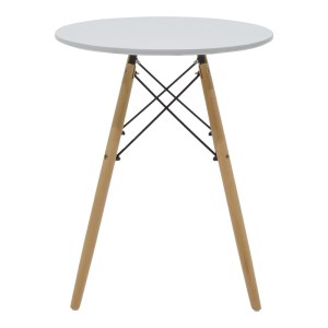 pak-200-001301-5 ΤΡΑΠΕΖΑΡΙΑ JULITA-NOOR PAKOWORLD ΣΕΤ 3ΤΕΜ MDF ΛΕΥΚΟ-ΜΠΕΖ ΥΦΑΣΜΑ Φ60X73ΕΚ
