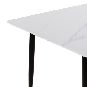 pak-200-001310-5 ΤΡΑΠΕΖΑΡΙΑ GUSTAS-BELLA PAKOWORLD ΣΕΤ 5ΤΜΧ  ΛΕΥΚΟ ΜΑΡΜΑΡΟΥ SINTERED STONE-ΑΝΘΡΑΚΙ ΥΦΑΣΜΑ 120X60X75ΕΚ