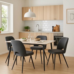 pak-200-001313 ΤΡΑΠΕΖΑΡΙΑ GUSTAS-RENISH PAKOWORLD ΣΕΤ 5ΤΜΧ  ΛΕΥΚΟ ΜΑΡΜΑΡΟΥ SINTERED STONE-ΜΠΟΥΚΛΕ ΓΚΡΙ 120X60X75ΕΚ