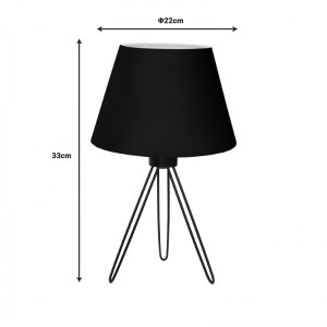 pak-202-000127-2 ΕΠΙΤΡΑΠΕΖΙΟ ΦΩΤΙΣΤΙΚΟ SHERINI PAKOWORLD ΜΕΤΑΛΛΟ ΚΑΙ ΥΦΑΣΜΑ ΣΕ ΜΑΥΡΟ ΧΡΩΜΑ 22X22X33ΕΚ