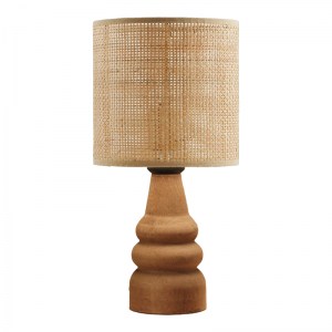 pak-202-000129 ΕΠΙΤΡΑΠΕΖΙΟ ΦΩΤΙΣΤΙΚΟ SALPE PAKOWORLD ΞΥΛΟ ΚΑΙ PE RATTAN ΣΕ ΦΥΣΙΚΟ ΧΡΩΜΑ Φ15X32ΕΚ