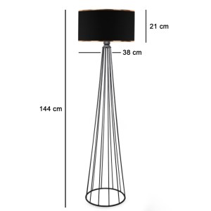 pak-202-000142-2 ΦΩΤΙΣΤΙΚΟ ΔΑΠΕΔΟΥ FIRDO I PAKOWORLD Ε27 ΥΦΑΣΜΑ-ΜΕΤΑΛΛΟ ΜΑΥΡΟ Φ38X121ΕΚ