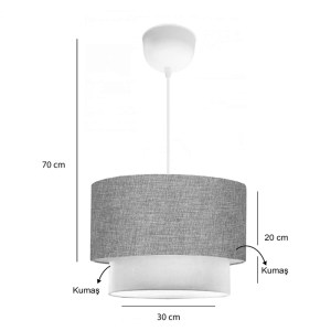 pak-202-000146-2 ΦΩΤΙΣΤΙΚΟ ΟΡΟΦΗΣ FERSA PAKOWORLD ΓΚΡΙ-ΚΡΕΜ Φ30X20ΕΚ