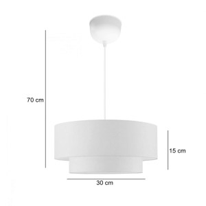 pak-202-000149-1 ΦΩΤΙΣΤΙΚΟ ΟΡΟΦΗΣ SOMBRE PAKOWORLD ΥΦΑΣΜΑ ΣΕ ΛΕΥΚΟ ΧΡΩΜΑ Φ30X15ΕΚ
