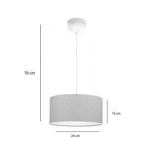 pak-202-000159-1 ΦΩΤΙΣΤΙΚΟ ΟΡΟΦΗΣ ATOP PAKOWORLD Ε27 ΣΕ ΓΚΡΙ ΑΠΟΧΡΩΣΗ Φ24X15ΕΚ