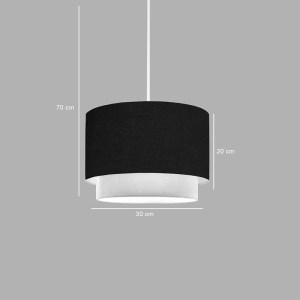 pak-202-000165-1 ΦΩΤΙΣΤΙΚΟ ΟΡΟΦΗΣ TACHI PAKOWORLD Ε27 ΣΕ ΜΑΥΡΟ-ΚΡΕΜΑ ΑΠΟΧΡΩΣΗ Φ30X20ΕΚ