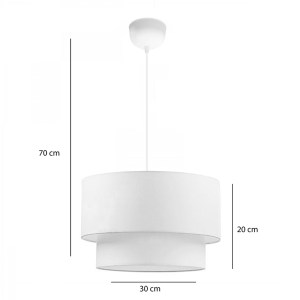 pak-202-000168-1 ΦΩΤΙΣΤΙΚΟ ΟΡΟΦΗΣ TACHI PAKOWORLD Ε27 ΣΕ ΚΡΕΜΑ ΑΠΟΧΡΩΣΗ Φ30X20ΕΚ