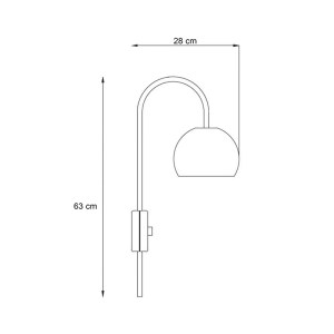 pak-202-000169-2 ΦΩΤΙΣΤΙΚΟ ΤΟΙΧΟΥ - ΑΠΛΙΚΑ SKONS PAKOWORLD Ε14 ΣΕ ΚΡΕΜΑ-ΧΡΥΣΟ ΑΠΟΧΡΩΣΗ  12X28X63ΕΚ