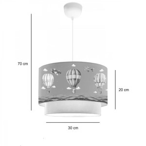 pak-202-000173-1 ΠΑΙΔΙΚΟ ΦΩΤΙΣΤΙΚΟ ΟΡΟΦΗΣ BALON PAKOWORLD ΣΕ ΠΡΑΣΙΙΝΟ-ΚΡΕΜΑ ΑΠΟΧΡΩΣΗ Φ30X20ΕΚ
