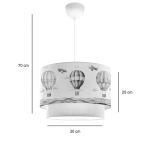 pak-202-000174-2 ΠΑΙΔΙΚΟ ΦΩΤΙΣΤΙΚΟ ΟΡΟΦΗΣ BALON PAKOWORLD ΣΕ ΚΡΕΜΑ ΑΠΟΧΡΩΣΗ Φ30X20ΕΚ