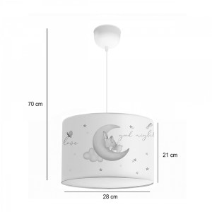 pak-202-000177-1 ΠΑΙΔΙΚΟ ΦΩΤΙΣΤΙΚΟ ΟΡΟΦΗΣ GARY PAKOWORLD ΠΟΛΥΧΡΩΜΟ-ΛΕΥΚΟ Φ24X21ΕΚ