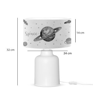 pak-202-000178-1 ΠΑΙΔΙΚΟ ΕΠΙΤΡΑΠΕΖΙΟ ΦΩΤΙΣΤΙΚΟ SATURN PAKOWORLD ΠΟΛΥΧΡΩΜΟ-ΛΕΥΚΟ Φ24X32ΕΚ