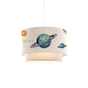 pak-202-000179 ΠΑΙΔΙΚΟ ΦΩΤΙΣΤΙΚΟ ΟΡΟΦΗΣ SATURN PAKOWORLD ΠΟΛΥΧΡΩΜΟ-ΛΕΥΚΟ Φ30X20ΕΚ