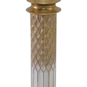 pak-209-000006-2 ΔΙΑΚΟΣΜΗΤΙΚΟ ΒΑΖΟ SAMMY INART ΜΕΤΑΛΛΟ ΣΕ ΧΡΥΣΗ ΚΑΙ ΛΕΥΚΗ ΑΠΟΧΡΩΣΗ Φ15.2X88.4ΕΚ